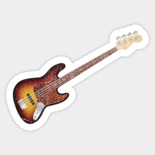 Vintage Faded Tobacco Sunburst Electric J-Bass Sticker